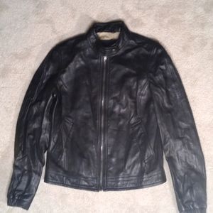 Coach Leather Jacket, S: XS, C: Black